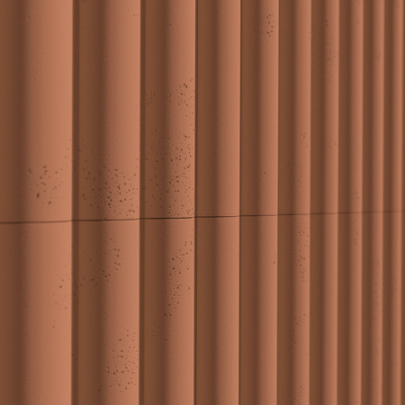 Płyta betonowa na ścianę 3D PB61 1350x500x37, terakota CL01, beton architektoniczny