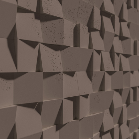 Płyta betonowa na ścianę 3D PB16 600x600x40, czekoladowy CL02, beton architektoniczny