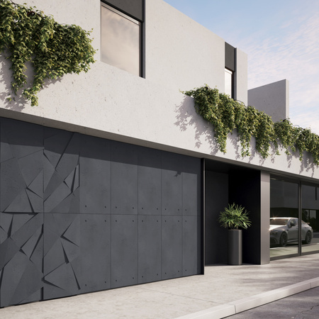 Płyta betonowa na ścianę 3D PB05B 1200x600x48, czarny B15, wzór B, beton architektoniczny