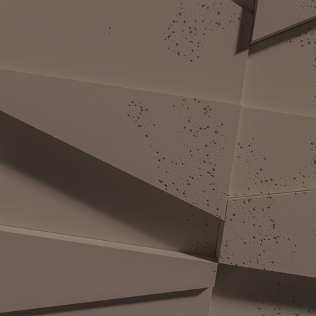 Płyta betonowa na ścianę 3D PB09 1200x600x45, czekoladowy CL02, beton architektoniczny