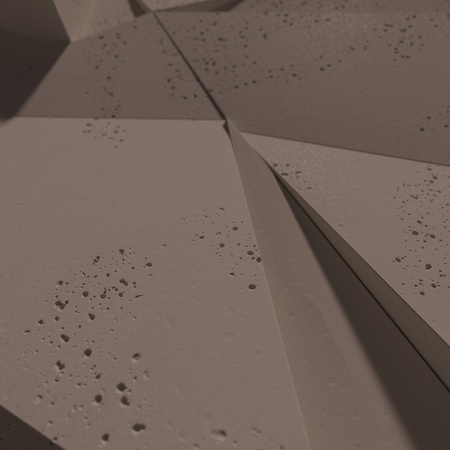 Płyta betonowa na ścianę 3D PB06 600x600x42, czekoladowy CL02, beton architektoniczny