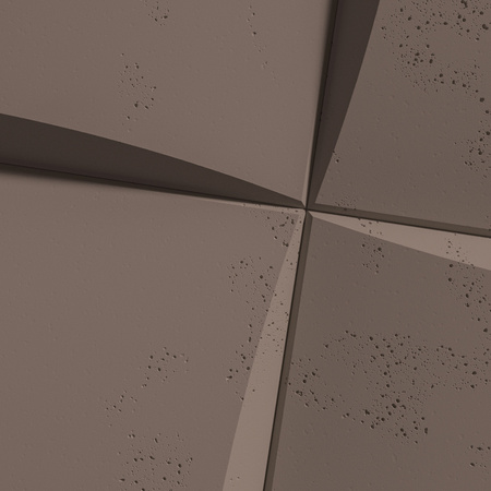 Płyta betonowa na ścianę 3D PB20 600x600x40, czekoladowy CL02, beton architektoniczny