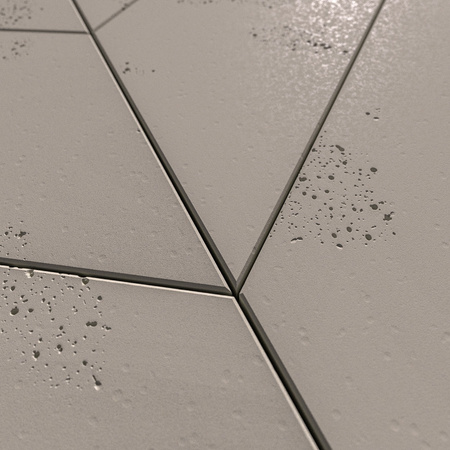 Płyta betonowa na ścianę 3D PB35P 455x120x20, kaszmirowy CL04, prawy, beton architektoniczny