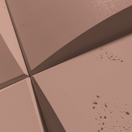 Płyta betonowa na ścianę 3D PB20 600x600x40, brudny róż CL07, beton architektoniczny