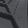 Płyta betonowa na ścianę 3D PB45 1188x600x25, czarny B15, beton architektoniczny