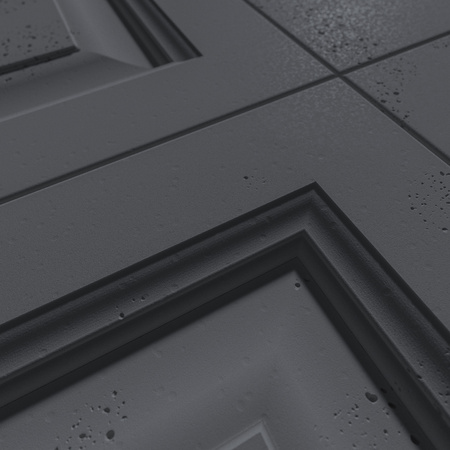 Płyta betonowa na ścianę 3D PB33A 1200x600x30, czarny B15; wzór A, beton architektoniczny