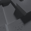 Płyta betonowa na ścianę 3D PB11 1200x600x40, czarny B15; wzór A, beton architektoniczny