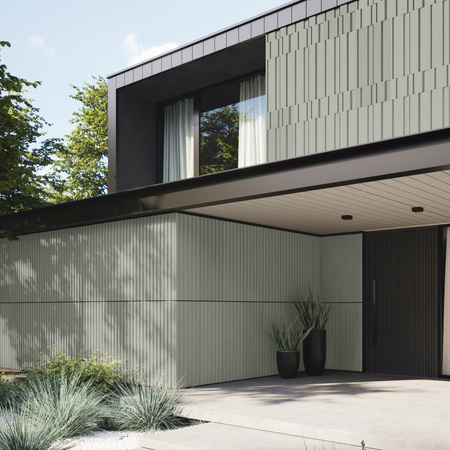 Płyta betonowa na ścianę 3D PB13 1200x600x40, pistacjowy CL08, beton architektoniczny
