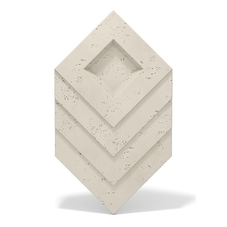 Płyta betonowa na ścianę 3D PB21 1050x600x45, kość słoniowa KS, beton architektoniczny