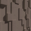 Płyta betonowa na ścianę 3D PB11 1200x600x40, czekoladowy CL02; wzór A, beton architektoniczny