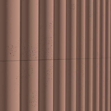 Płyta betonowa na ścianę 3D PB61 1350x500x37, brudny róż CL07, beton architektoniczny