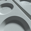 Płyta betonowa na ścianę 3D PB28 1200x600x30, jasny błękit CL06, beton architektoniczny