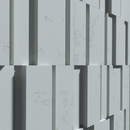 Płyta betonowa na ścianę 3D PB13 1200x600x40, jasny błękit CL06, beton architektoniczny