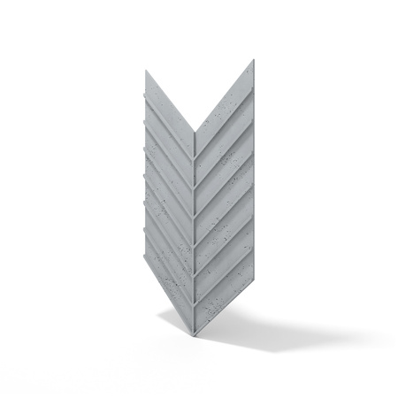 Płyta betonowa na ścianę 3D PB45 1188x600x25, szary S96, beton architektoniczny