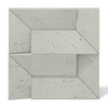 Płyta betonowa na ścianę 3D PB26A 600x600x45, pistacjowy CL08; wzór A, beton architektoniczny