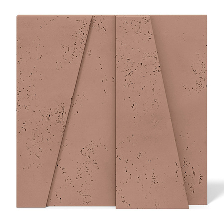 Płyta betonowa na ścianę 3D PB10 600x600x40, brudny róż CL07, beton architektoniczny