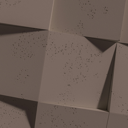 Płyta betonowa na ścianę 3D PB15 600x600x40, czekoladowy CL02, beton architektoniczny