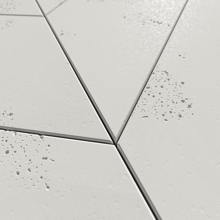 Płyta betonowa na ścianę 3D PB35P 455x120x20, zgaszona biel B0, prawy, beton architektoniczny