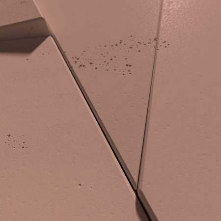 Płyta betonowa na ścianę 3D PB05B 1200x600x48, brudny róż CL07, wzór B, beton architektoniczny