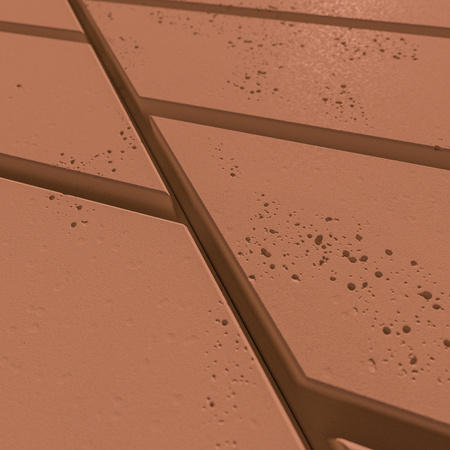 Płyta betonowa na ścianę 3D PB43 1210x500x25, terakota CL01, beton architektoniczny