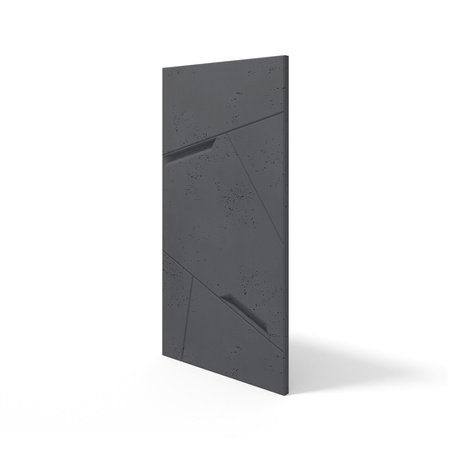 Płyta betonowa na ścianę 3D PB18B 1200x600x38, czarny B15; wzór B, beton architektoniczny