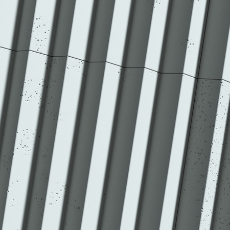 Płyta betonowa na ścianę 3D PB62 1350x480x35, jasny błękit CL06, beton architektoniczny