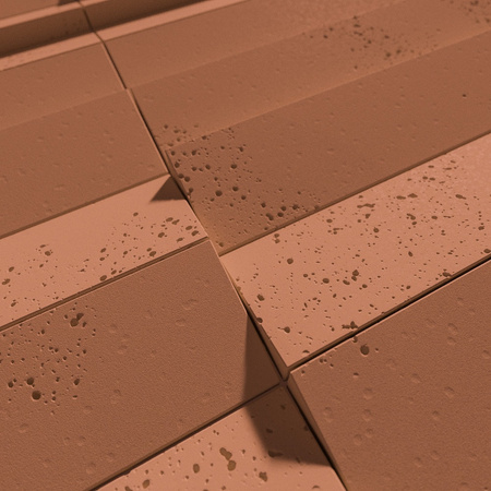 Płyta betonowa na ścianę 3D PB69 5x22,6x2, terakota CL01, beton architektoniczny