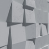 Płyta betonowa na ścianę 3D PB15 600x600x40, szary S96, beton architektoniczny