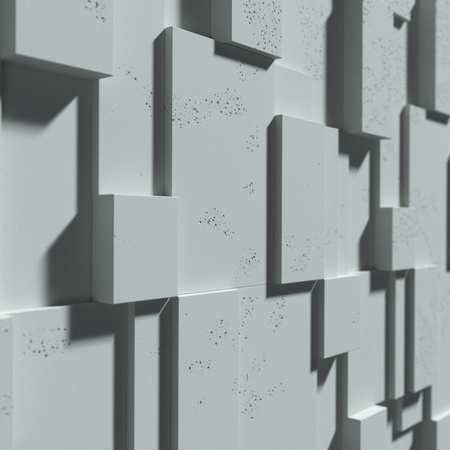Płyta betonowa na ścianę 3D PB11 1200x600x40, jasny błękit CL06; wzór A, beton architektoniczny