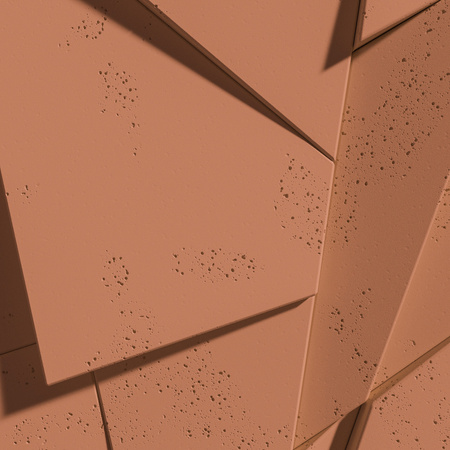 Płyta betonowa na ścianę 3D PB05A 1200x600x48, terakota CL01, wzór A, beton architektoniczny
