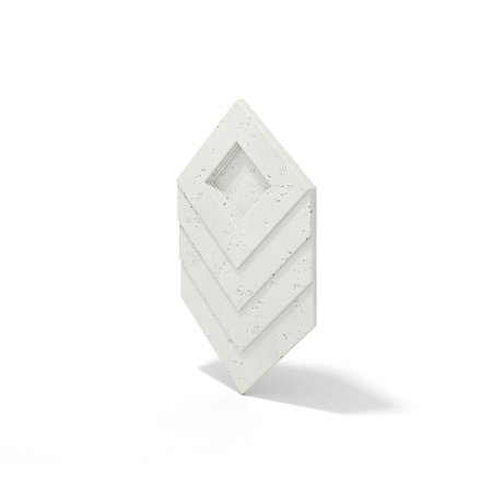 Płyta betonowa na ścianę 3D PB21 1050x600x45, zgaszona biel B0, beton architektoniczny