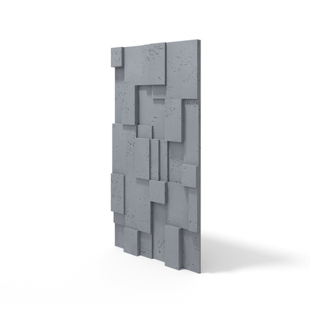 Płyta betonowa na ścianę 3D PB11 1200x600x40, antracytowy B08, wzór A, beton architektoniczny