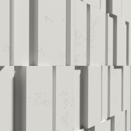 Płyta betonowa na ścianę 3D PB13 1200x600x40, zgaszona biel B0, beton architektoniczny