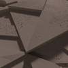 Płyta betonowa na ścianę 3D PB12B 600x600x40, czekoladowy CL02; wzór B, beton architektoniczny