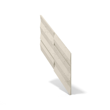 Płyta betonowa na ścianę 3D PB70A 1200x600x35, kość słoniowa KS; wzór A, beton architektoniczny