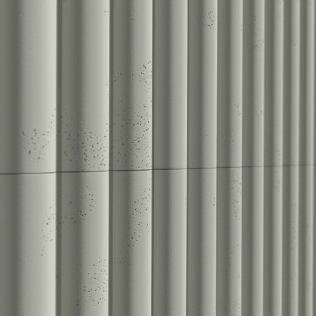 Płyta betonowa na ścianę 3D PB61 1350x500x37, pistacjowy CL08, beton architektoniczny