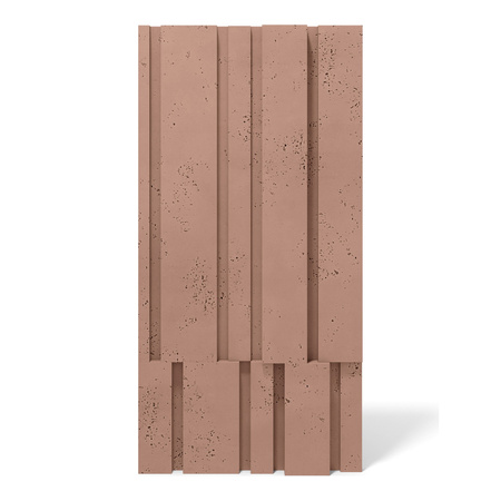 Płyta betonowa na ścianę 3D PB13 1200x600x40, brudny róż CL07, beton architektoniczny