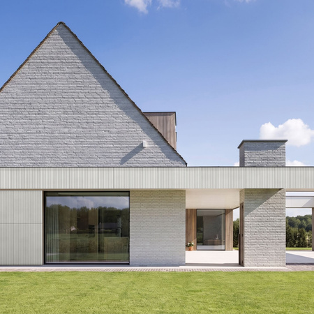 Płyta betonowa na ścianę 3D PB57 1350x460x30, zgaszona biel B0, beton architektoniczny