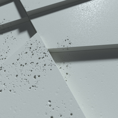 Płyta betonowa na ścianę 3D PB09 1200x600x45, jasny błękit CL06, beton architektoniczny
