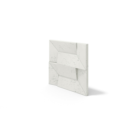 Płyta betonowa na ścianę 3D PB26A 600x600x45, zgaszona biel B0, wzór A, beton architektoniczny
