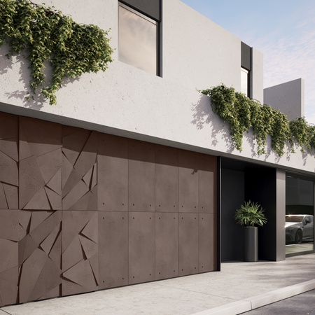 Płyta betonowa na ścianę 3D PB05A 1200x600x48, czekoladowy CL02, wzór A, beton architektoniczny