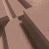 Płyta betonowa na ścianę 3D PB13 1200x600x40, brudny róż CL07, beton architektoniczny