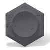 Płyta betonowa na ścianę 3D PB01D 260x300x37, czarny B15, beton architektoniczny