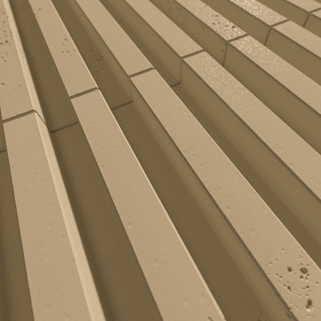 Płyta betonowa na ścianę 3D PB38 1350x480x30, miodowy CL03, beton architektoniczny