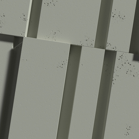 Płyta betonowa na ścianę 3D PB13 1200x600x40, zgaszona zieleń CL09, beton architektoniczny