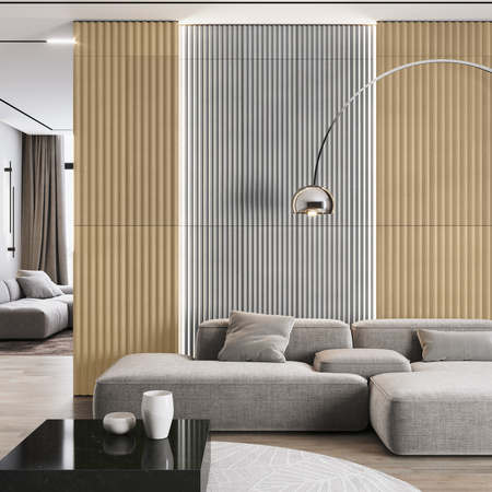 Płyta betonowa na ścianę 3D PB64 1350x480x30, miodowy CL03, beton architektoniczny