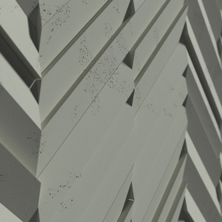 Płyta betonowa na ścianę 3D PB70A 1200x600x35, zgaszona zieleń CL09; wzór A, beton architektoniczny