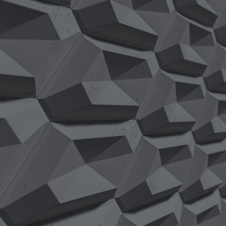 Płyta betonowa na ścianę 3D PB02 448x200x40, czarny B15, beton architektoniczny