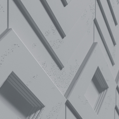 Płyta betonowa na ścianę 3D PB21 1050x600x45, szary S96, beton architektoniczny