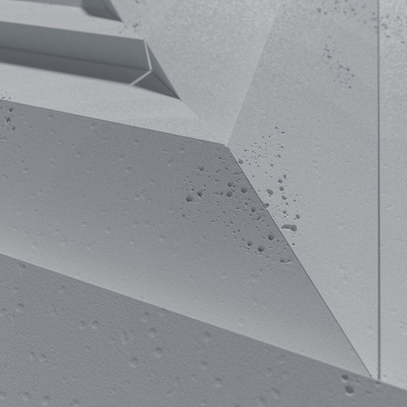 Płyta betonowa na ścianę 3D PB70A 1200x600x35, szary S96; wzór A, beton architektoniczny